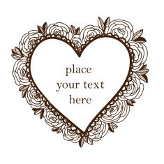 Flowers heart frame N3
