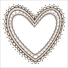Lace heart frame N3