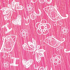 Romantic seamless pattern Vector version is in my portfolio