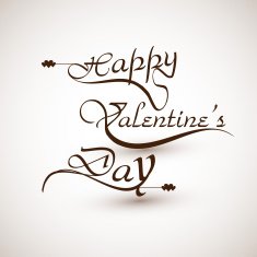 Happy valentine's day calligraphic font