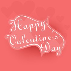 Happy valentine's day calligraphic stylish font colorful card design vector