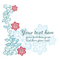Floral greeting card with place for your text N18