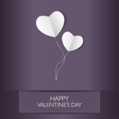 Valentine's card with text and heart shape Vector ilustration N3