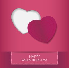 Valentine's card with text and heart shape Vector ilustration N4