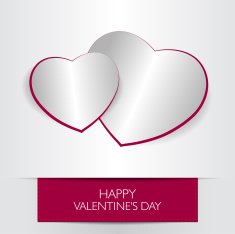 Valentine's card with text and heart shape Vector ilustration N7