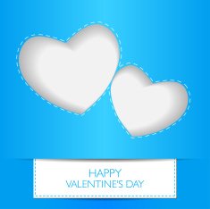 Valentine's card with text and heart shape Vector ilustration N8