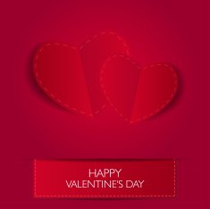 Valentine's card with text and heart shape Vector ilustration N9