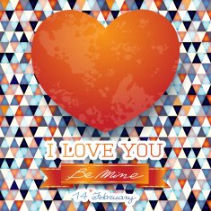 Valentine card with stunning red heart