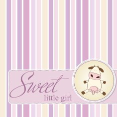 delicate girl shower card N2