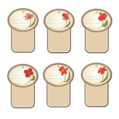 floral labels set N2