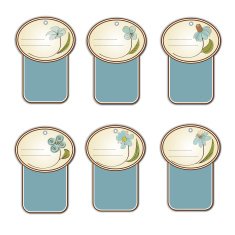 floral labels set N3