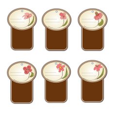 floral labels set N4