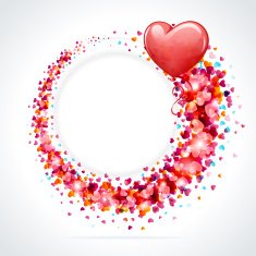 Valentine's day frame vector background N4