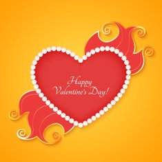 Heart with lettering Happy Valentine's Day