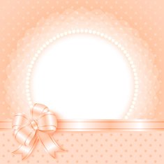 Elegant frame with beads and bow N2