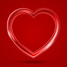 Abstract shiny heart's shape