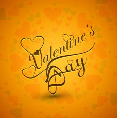 Beautiful valentine's day stylish calligraphy text design