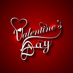 Valentine's day card beautiful shiny stylish text colorful vector design