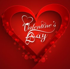 Beautiful heart stylish text valentine's day card design
