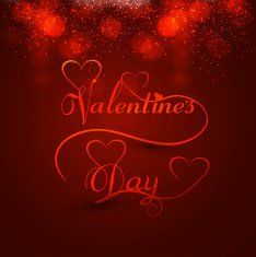 Beautiful valentine's day heart stylish text design