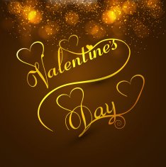 Beautiful valentine's day card colorful background stylish text design