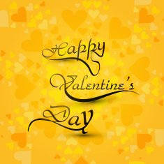 Beautiful card Happy Valentine's day hearts stylish text background