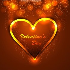 Valentine's day card for shiny colorful heart beautiful background vector