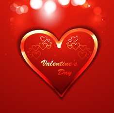 Beautiful background for valentine's day card shiny heart colorful design