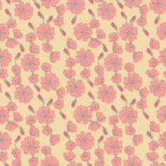 Vector seamless pattern with mallow flowers