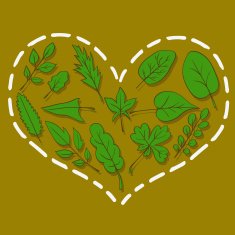 heart from leaves
