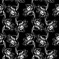 Seamless pattern with narcissus N3