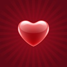 Heart red shiny Valentine's day