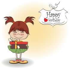 young girl with gift N3