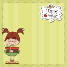 young girl with gift N5