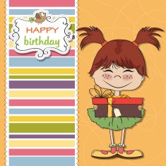 young girl with gift N9