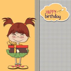 young girl with gift N15