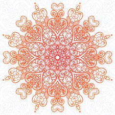 Vector Valentine's day lacy ornament