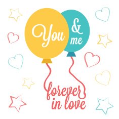 Vector Eternal Love Valentine's Day Illustration Concept