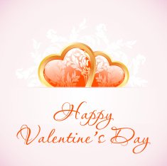 Happy Valentine's Day Floral Background N4