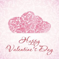 Happy Valentine's Day Floral Background N5