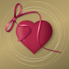 Golden Valentine's day card