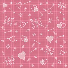 Seamless pattern hearts arrows love relationship