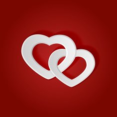 Two paper hearts
