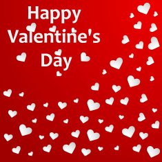 Valentines Day Background with hearts Vector illustration