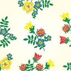 Floral seamless pattern Vector texture with flowers