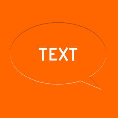Speech bubble Blue Flat design