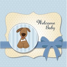 baby shower card with dog N2