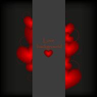 vector love banner with place for your text