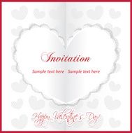 Valentine&#039;s day invitation card N2