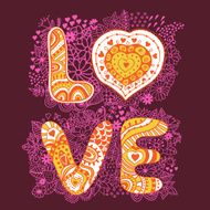 Original hand drawn word &quot;love&quot; N2